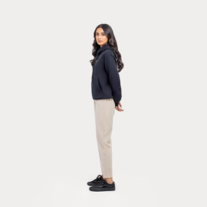 Sweat à capuche décontracté pour femme, haute qualité, hiver, coupe ample, épaules tombantes, en molleton épais de coton, séchage rapide, respirant, sérigraphié - Product Image 2