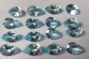 Topacio azul cielo natural corte mm Pera facetada 5x8mm-Pera Topacio azul cielo Suelto - Product Image 2