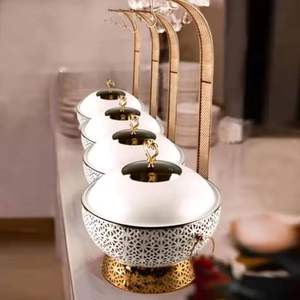 Plat à réchaud décoratif de luxe pour le service de buffet avec un artisanat en acier élégant - Product Image 2