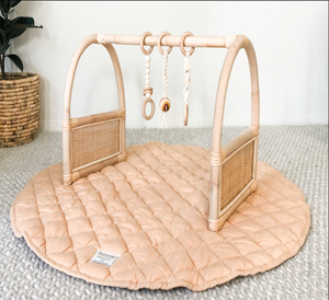 ห่วงของเล่นนุ่มสำหรับเด็กเล่นยิมหวายไผ่ธรรมชาติน่ารักกิจกรรมมอนเตสซอรี่พร้อมห่วงถักเพื่อการศึกษา - Product Image 2