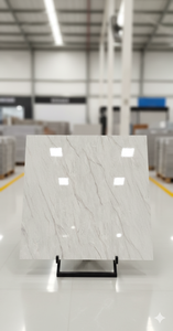 Baldosas cuadradas de porcelana de platino Bianco 600x600 de alta calidad para uso en baño y oficina - Product Image 2