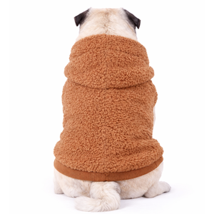 Caramel Sherpa Dog Jacket Soft Fleece Zip Vest Warm Cozy Winter Pet Outerwear for Small and Medium Dogs - Product Image 2