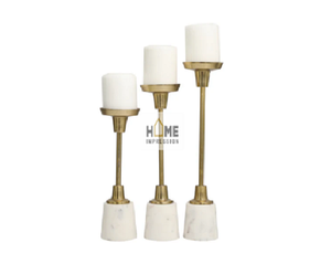 Marble Base and Metal Candle Holders New Modern Design Decorative Candle Holders Handmade Metal Candle Holders <b>for</b> Top <b>Sale</b> - Product Image 6