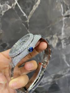 Luxury Quality Business Style Stainless Steel Quartz Movement Moissanite Diamond Craftd <b>Watch</b> Moissanite Diamond for Unisex. - Product Image 4