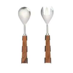 Ensemble de service à salade en bois de meilleure qualité fait à la main et écologique cuillère et fourchette de service à salade en bois d'acacia vaisselle de service à salade fruits - Product Image 3