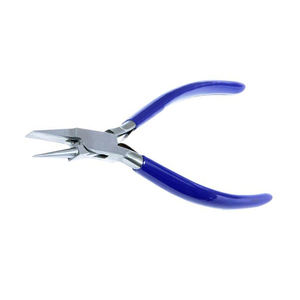 Mini pince à bec rond de haute qualité en acier inoxydable allemand avec poignée bleue pour bijoux de nez-outils et équipement de bijoux - Product Image 6