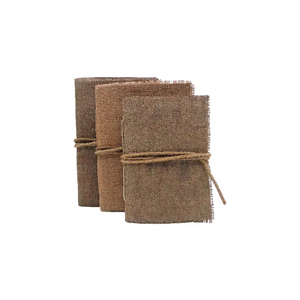 Handmade Eco Friendly Jute Journal Set Rustic Recycled Paper Notebooks with Natural Writing Sketching Travel Notes & Gifting - Product Image 1