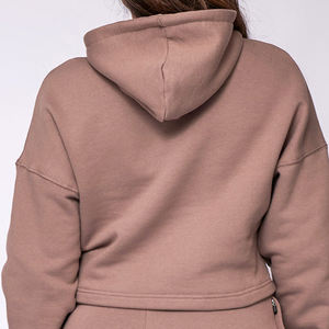 Personalizado invierno 350GSM recortada sudaderas con capucha para hombre y mujer grueso esencial francés Terry en blanco Jersey de gran tamaño 100% sudaderas con capucha de algodón - Product Image 5