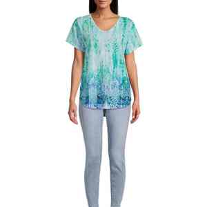 T-shirts personnalisés pour femmes en polyester et élasthanne de haute qualité, imprimés intégralement, sublimés, pour femmes, OEM personnalisé - Product Image 1