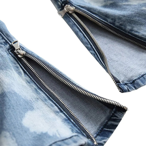 กางเกงยีนส์ผ้ายืดแบบลำลองของผู้ชายมาใหม่เอวผ้าแคนวาสน้ำหนักเบาสวมใส่สบายมีลวดลายตรงเรียว - Product Image 6