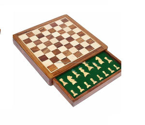 ชุดหมากรุกหัตถกรรมไม้ชุดแบ็คแกมมอนไม้ลูกเต๋าเกมไม้ชุดโดมิโน - Product Image 1