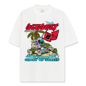 เสื้อยืด100% พิมพ์ลายแบบสวมหัวสำหรับผู้ชายเสื้อยืดพิมพ์ลายแขนสั้นโอเวอร์ไซส์ผ้าฝ้าย - Product Image 3