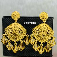 Nouveau collier pour femme avec pendentif africain en zircon plaqué or 24 carats, ensemble de bijoux longs et élégants, vente en ligne en Inde