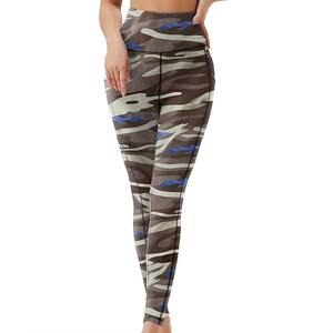 Vente chaude taille haute Yoga Leggings fermeture élastique V taille sans couture vêtements de sport motif d'impression numérique vêtement teint techniques - Product Image 3