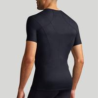 Capa Base de compresión térmica Slim Muscle manga corta Shapewear hombres Body Shaper camisa adelgazante Chaleco de barriga
