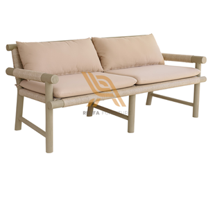 Lujo moderno estilo americano lujoso jardín al aire libre muebles de exterior sofá de dos asientos - Product Image 2