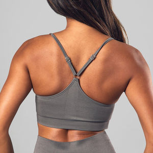 สปอร์ตบราไร้รอยต่อสนับสนุนสูงสำหรับผู้หญิงฟิตเนสออกกำลังกายสีพลัสไซส์ออกแบบได้ตามต้องการ - Product Image 4