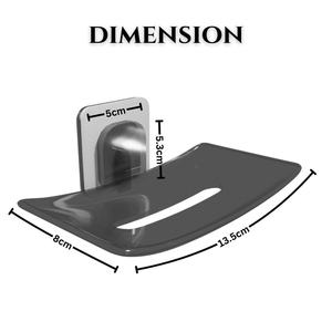 Jabonera Adhesiva de Pared Impermeable de ABS Negro Premium, Perfecta para Soluciones de Organización de Cocina y Baño - Product Image 2