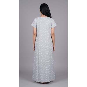 Evolove X Venus Women's Premium Soft Rayon Slub <b>Long</b> Nightgown-Breathable Lightweight Cherry Print <b>Nighty</b> - Product Image 4