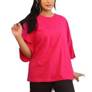Camisetas de algodón de gran tamaño para mujer, ropa informal de manga corta holgada de talla grande para ropa informal de Bangladesh - Product Image 4