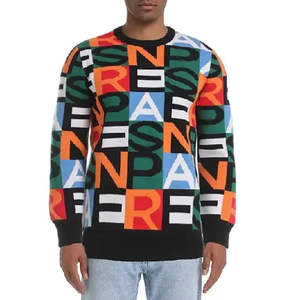 Pulls en tricot pour hommes en coton 100% respirant à col rond avec logo personnalisé OEM ODM pour l'hiver - Product Image 3