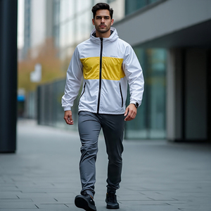 เสื้อกันลมผ้าไนลอนสำหรับผู้ชาย, เสื้อกันลมสำหรับเดินเขากลางแจ้ง100% - Product Image 5