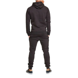 Survêtement de fitness d'hiver personnalisé pour hommes, sweat à capuche en coton avec fermeture éclair, pantalon de survêtement, ensemble de vêtements de sport respirants à séchage rapide - Product Image 5