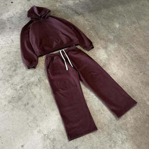 Haute Qualité Lavage Évasé Hommes Jogger Recadrée À Capuche Ensembles Applique Broderie Sunfade Lavage Survêtements Unisexe Ensembles Survêtements - Product Image 5