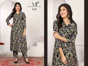 Moksh International Co-ord set WONDOR VOL 1 <b>Kurti</b> wholesale market in india - Product Image 2