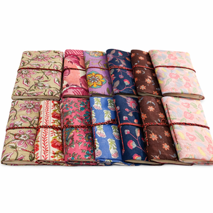 Cuaderno Creativo Portátil con Estampado Floral de Jaipur, Teñido Natural con Tintes Vegetales, Tela de Algodón Estampada a Mano de Primera Calidad, para Promocionales - Product Image 1