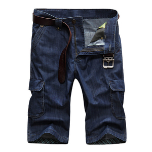 Shorts Cargo Décontractés Homme Taille Mi-Haute avec Poches, Lavage Clair, Cordon de Serrage, Couleur Unie, Service OEM, Design 2025 de Haute Qualité - Product Image 1