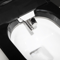 WC intelligent noir S380 S-trap monobloc à poser au sol avec chasse d'eau par jet, télécommande, design moderne et luxueux - VOGO SPAIN