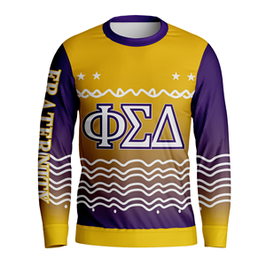Custom Phi Sigma Delta Unisex College <b>Sweater</b> Knitted Pullover Embroidered Greek Letters Mohair <b>Ugly</b> Christmas <b>Sweater</b> Pattern - Product Image 1