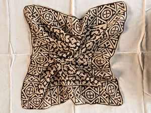 Black Color Very Unique Print Bagru Dabu Hand Made Block Printed 100% Organic Pure Cotton <b>Bandanas</b> for Women Wholesale Price - Product Image 4