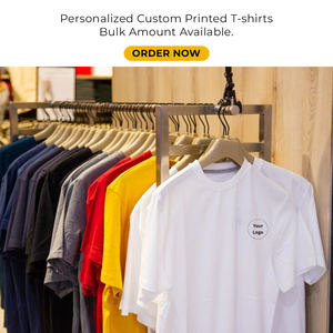 Amriss Premium Cotton T Shirt Bulk Bangladesh Impression personnalisée Vêtements à col rond Fourniture de t-shirts confortables et élégants - Product Image 6