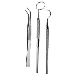 Kit d'examen dentaire de base Ensemble d'instruments de chirurgie dentaire orale Instruments chirurgicaux en acier inoxydable pour la chirurgie dentaire et buccale - Product Image 3