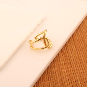 Anillo de hebilla de diseñador de joyería lisa de latón de metal macizo irregular, joyería de moda para mujer chapada en oro de 18 quilates, anillo de banda ajustable - Product Image 4