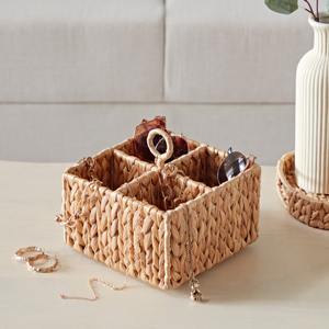 Caja de almacenamiento de cuatro compartimentos, cajas de almacenamiento hechas a mano, ecológicas, naturales, para el hogar y decoración del hogar, venta al por mayor desde Vietnam - Product Image 3