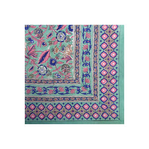 Dernière nappe de style jacquard imprimé bloc de main en pur coton Artisanat intemporel pour les décorations de fête en vente! - Product Image 3
