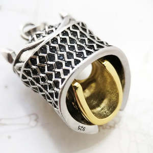 Colgante de Grulla Guerrero Real, Joyería Religiosa de Moda, Chapada en Oro, con Cristal y Diamantes, Diseño de Corona Dorada - Product Image 3