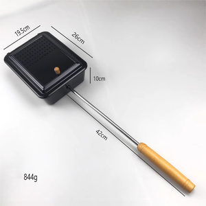 Olla para <span class=keywords><strong>Palomitas</strong></span> de Maíz de Acero Inoxidable con Mango Largo, Utensilio de Cocina para <span class=keywords><strong>Palomitas</strong></span> <span class=keywords><strong>Caseras</strong></span>, Bandeja para Hornear - Product Image 6