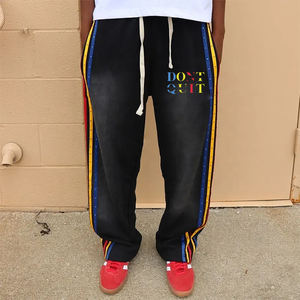 Pantalones de chándal acampanados informales de diseño personalizado para hombre, pantalones de chándal para correr, cintura elástica, pantalones de chándal Acampanados para hombre - Product Image 6