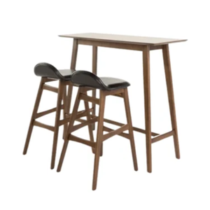 Ensemble de tabourets de bar traditionnels modernes européens, meubles de bar et de restaurant en bois écologiques, appartement, vente en gros - Product Image 1