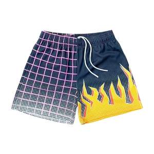 Logo personnalisé 100% Polyester Mesh Gym Shorts Hommes Coupe Décontractée Rayé Partout Imprimé Respirant Toile Matériel de Haute Qualité - Product Image 6