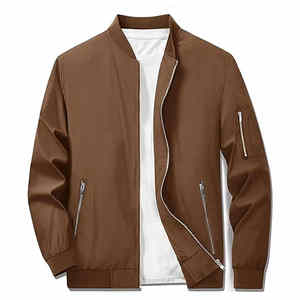 Produit tendance, veste bomber en satin de soie de haute qualité, coupe ajustée, style décontracté, nouvelle mode, veste bomber pour homme - Product Image 1