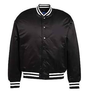 Satin Varsity <b>Jacket</b> OEM Patches & Direct Unisex Blank Breathable <b>Vintage</b> Looks Varsity <b>Jacket</b> - Product Image 3