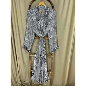 Recycled Silk Sari Women's Boho Chic Vintage <b>Beach</b> Cover Dress Robe for Resort Wear Gypsy House <b>Kimono</b> for Lounge Swimsuit Up's - Product Image 5