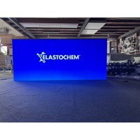 Comptoir de stand d'exposition modulaire LED pliable et portable, réception rétroéclairée en aluminium, présentoir étanche pour exposition