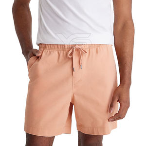 กางเกงขาสั้นกีฬาปักโลโก้ออกแบบได้ตามต้องการสำหรับผู้ชายกางเกงขาสั้นเล่นกอล์ฟแบบลำลองฤดูร้อนมีเชือกผูกกระเป๋าสีทึบสำหรับตกแต่ง - Product Image 1
