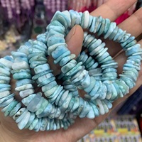 Brazalete de Plata de Ley PT900 con Incrustaciones de Larimar Azul Natural Hecho a Mano, Joyería de Graduación Unisex de Lujo